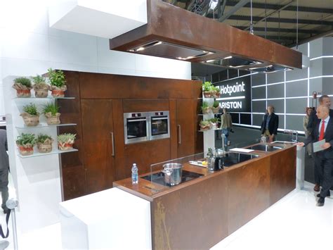 corten steel kitchen cabinets|Metal kitchen island with bar counter element .